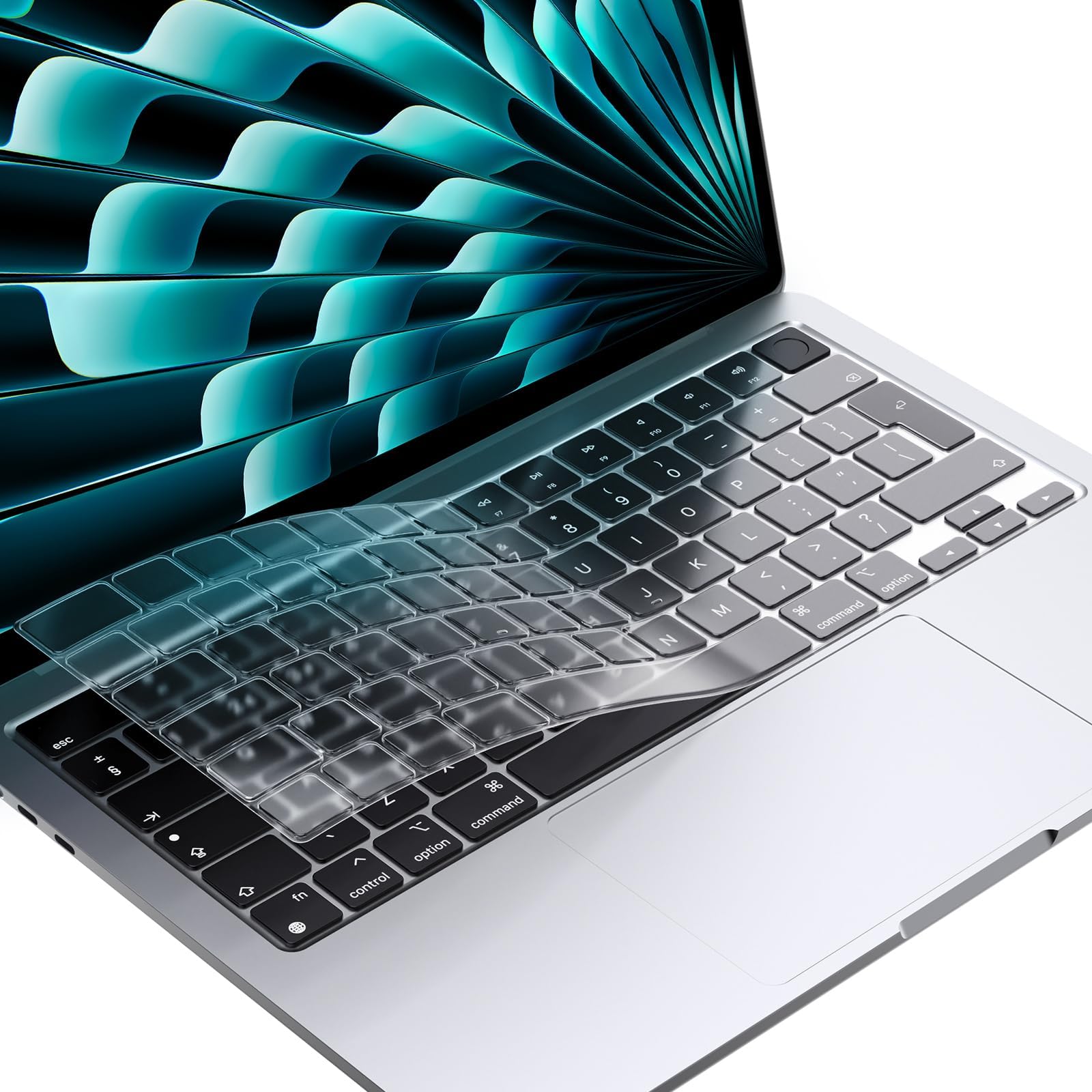 EooCoo Keyboard Cover Compatible for 2026 MacBook Neo,2026-2022 M5 M4 M3 M2 MacBook Air13.6"/15",2021-2026 M5/M4/M3/M2/M1 Pro/Max Pro 14"/Pro 16",Arabic/EU Layout Ultra Thin Protector Skin,TPU Clear