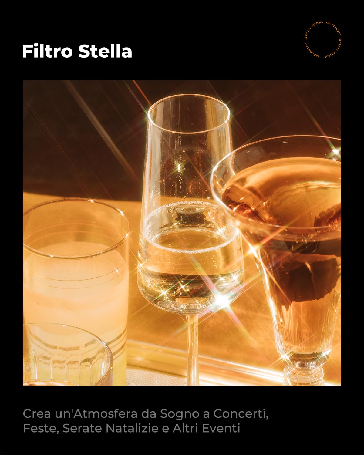 K&F CONCEPT Nano-Klear Filtro a Stella Variabili 82mm, Filtro a Stella 4/8 Punti Filtro a Effetto Scintillante in Vetro Ottico con 3pcs Panno di Pulizia per Obiettivi da 82mm