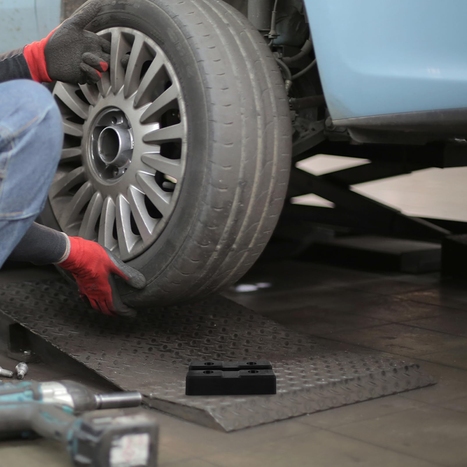 Alipis 4 Pezzi Tampone per Cric Gomma per Sollevamento Auto Adattatore per Martinetti Sicuro e Antiscivolo Compatibile con Auto Furgoni e SUV