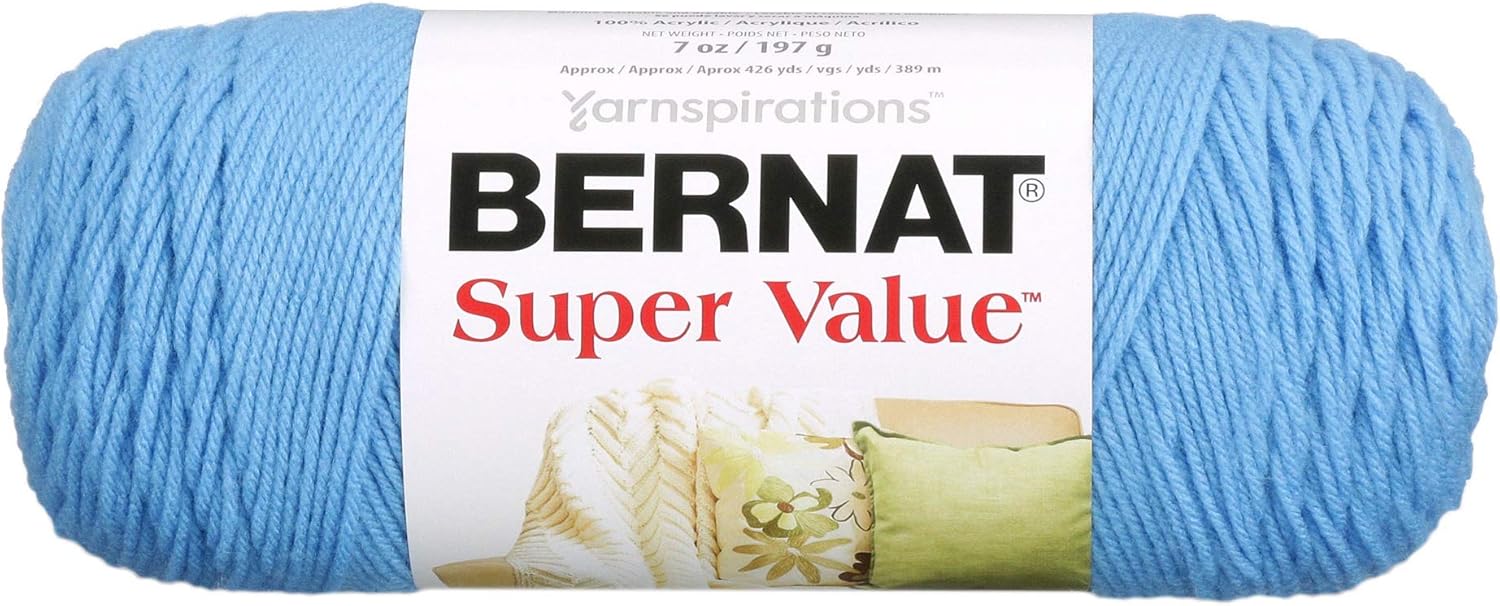Bernat 164053-53725 Super Value Solid Yarn - Hot Blue3
