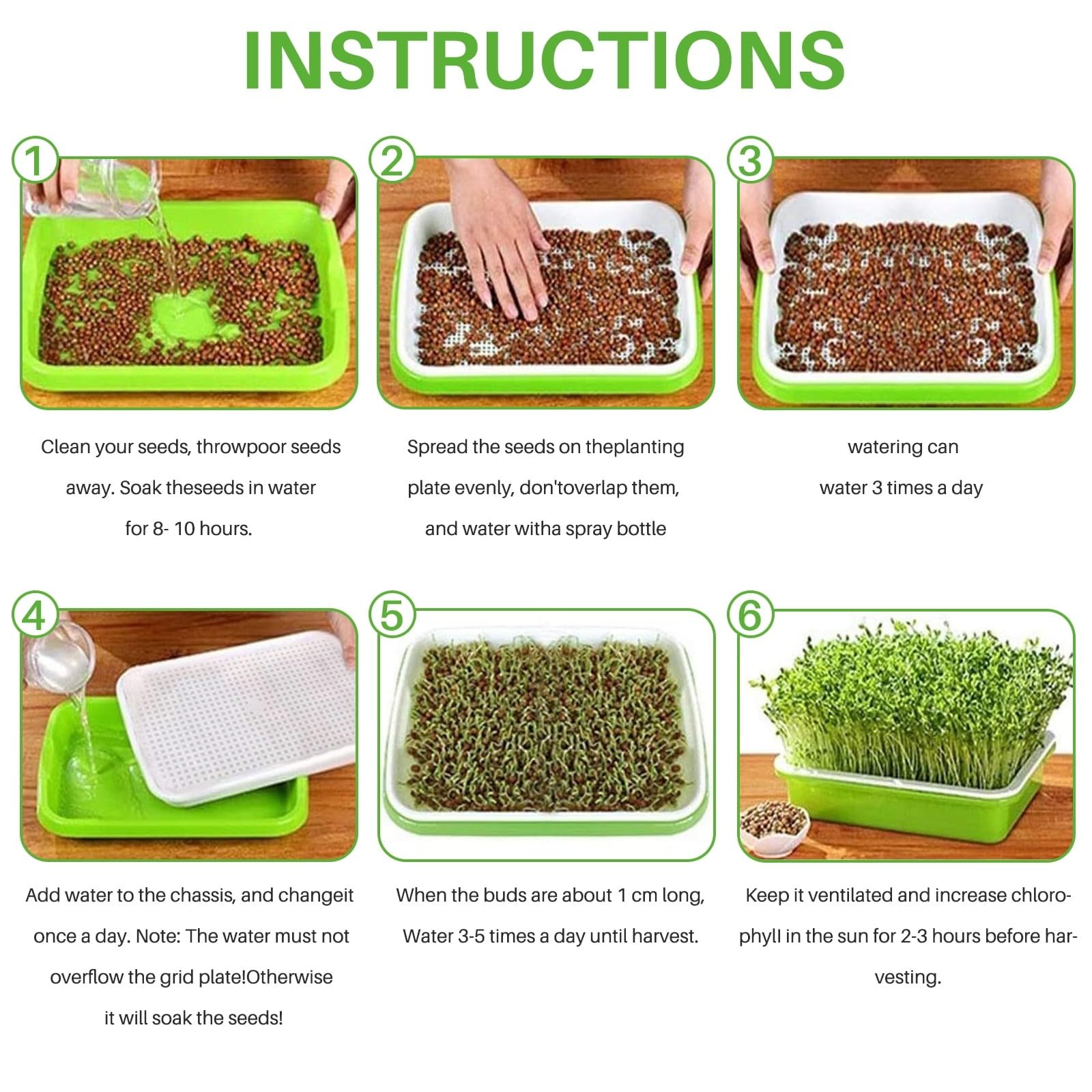 IcyFlame Seed Germination Tray - Start Seeds Easily -3 IcyFlame Seed Germination Tray - Start Seeds Easily -3