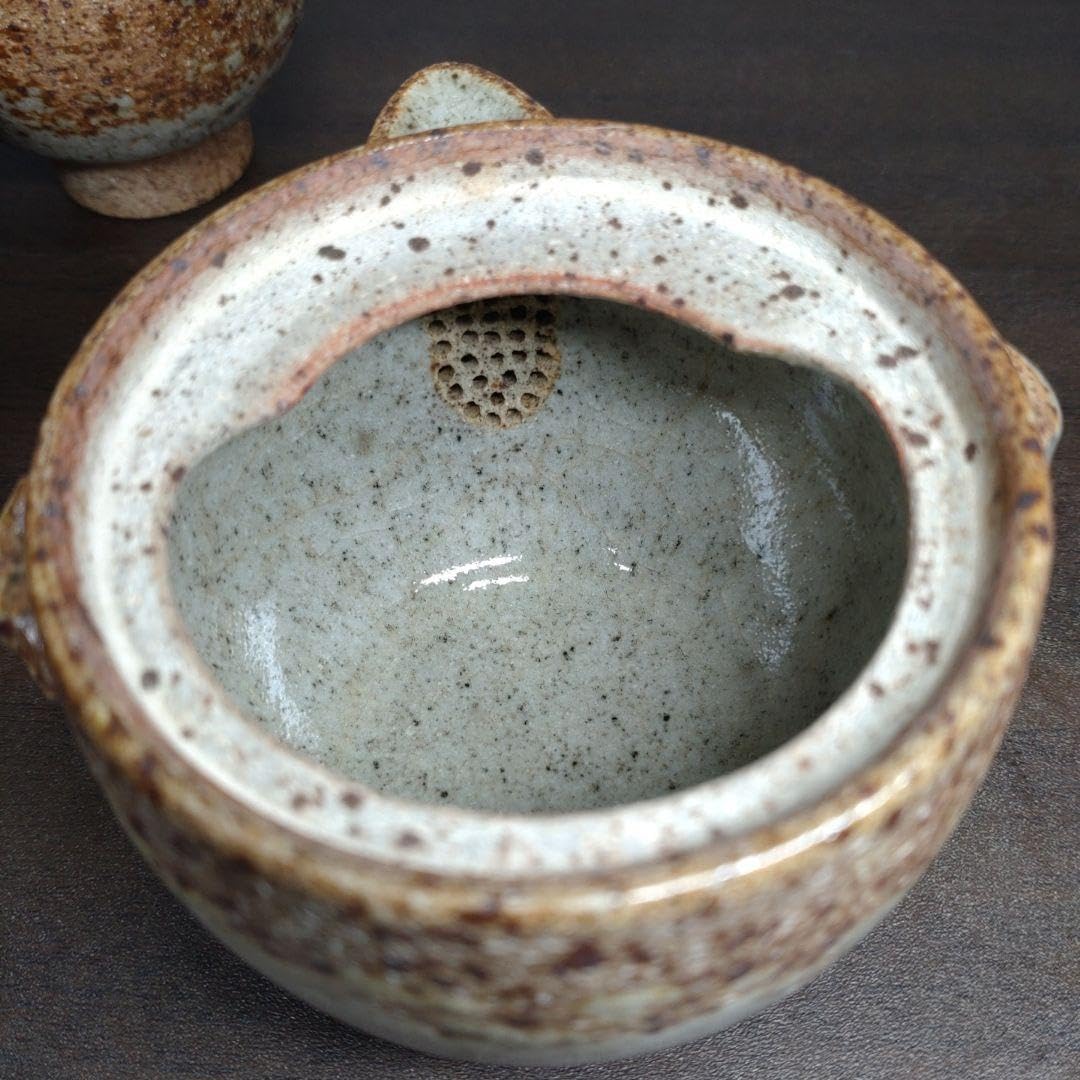 Amazon.co.jp: 平清水焼 青龍窯 梨青磁 刷毛目 茶器(煎茶碗五客