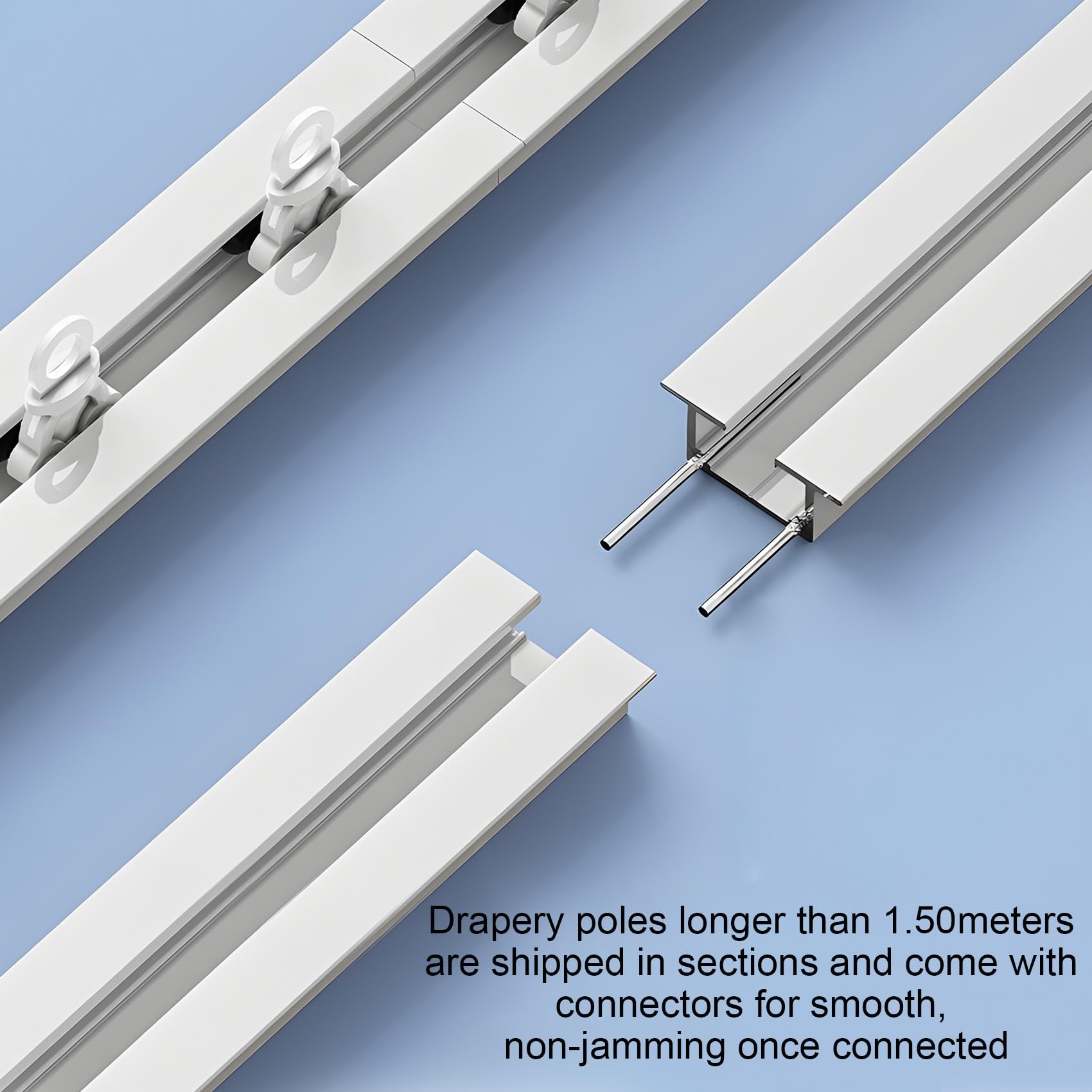 Verdecktes Vorhangschienesystem Robuste Aluminium Decken-Gardinenschiene