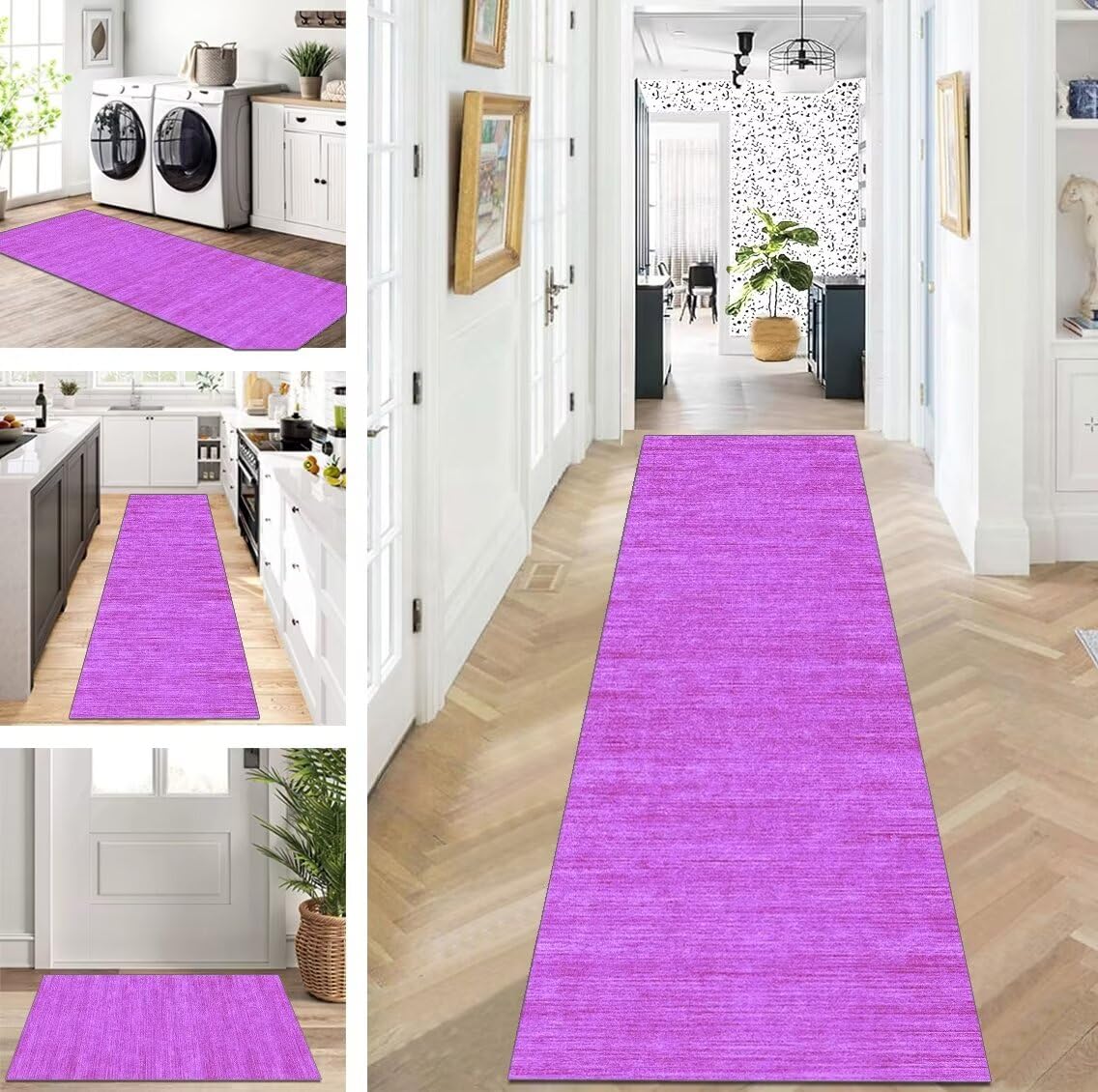 Tapis de couloir vintage lavable de 120 x 550 cm antidérapant