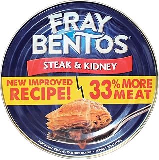 Fray Bentos Classic Steak & Kidney Pie 425g - Authentic British Beef Pie with Signature Puff Pastry, Serves 2