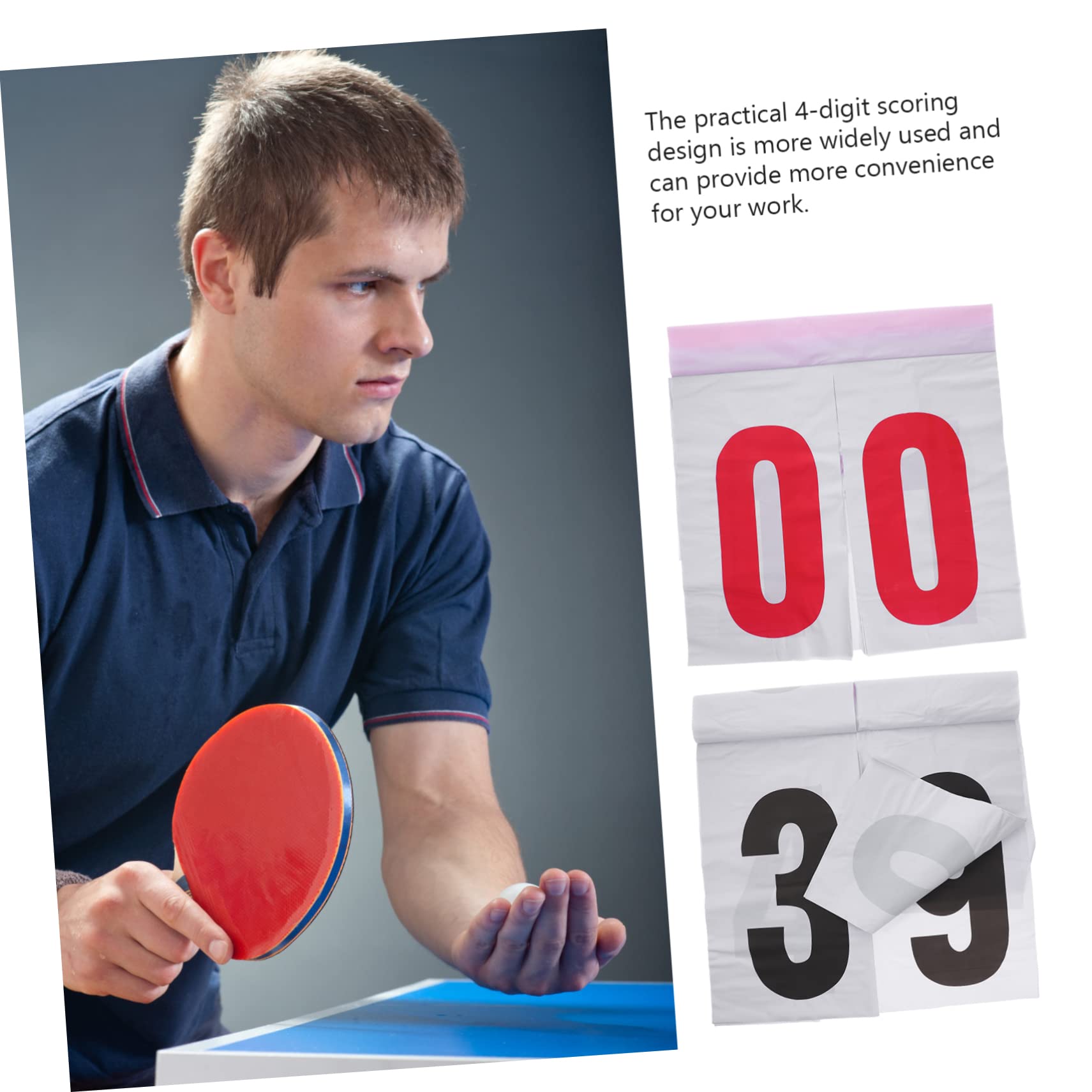 HANABASS Convenient Sports Scoreboard Keeper Sports Supply Waterproof Flip Card Easy to Clean