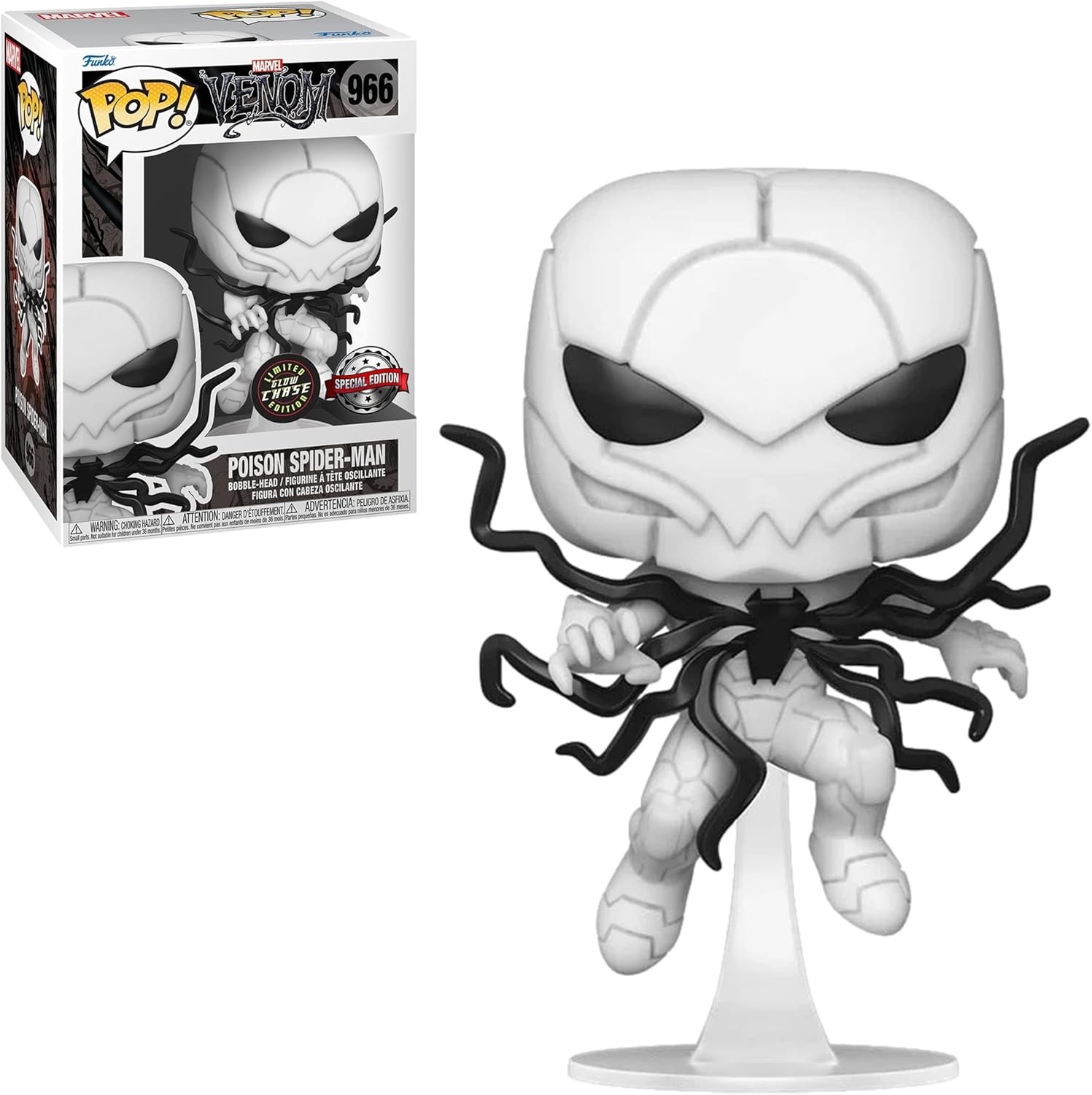 Funko Pop! Venom Poison Spider-Man Glow in The Dark Chase (EE Exclusive) Bundled with EcoTEK Pop Protector