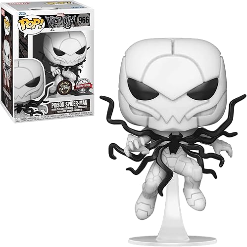 Funko Pop! Venom Poison Spider-Man Glow in the Dark Chase (exclusivo de EE) con protector EcoTEK Pop
