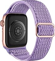 Vista 21 de Lerobo Correa de nailon elástica de bucle único para reloj, compatible con Apple Watch Series 11-1, SE/Ultra 3 2 1 38/40/41/42/44/45mm/46mm/49mm