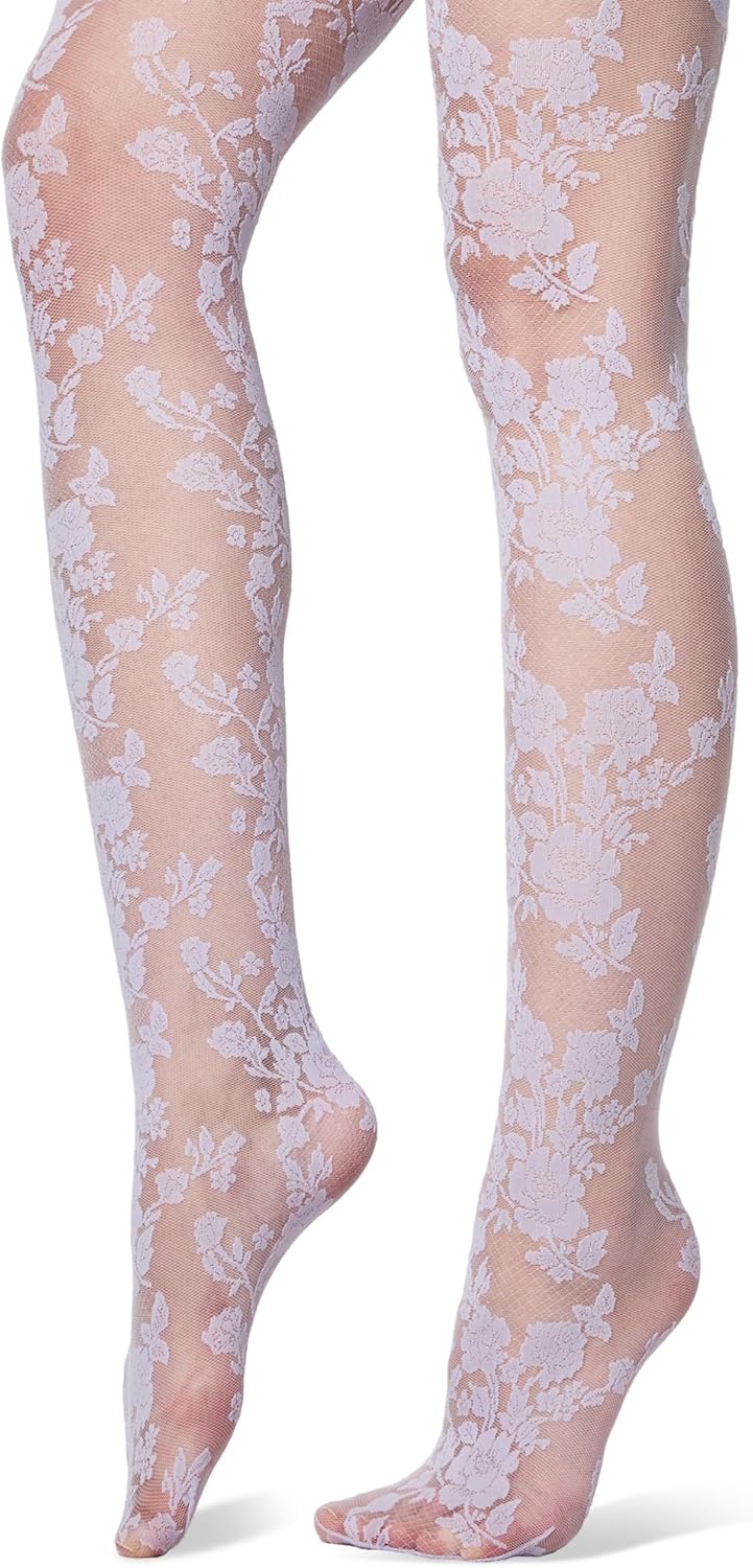 LABELLA Fishnet Rose Lace Tights,Sexy Floral pattern tights Pertfect For Party,Date,Daily Wear - Image 2