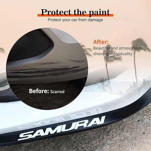 Vista 4 de Miytsya Pack-1 2.5M/8.2FT Car Carbon Lip, Lip Spoiler Impermeable Protección Lateral Falda Universal Auto Parts All Black