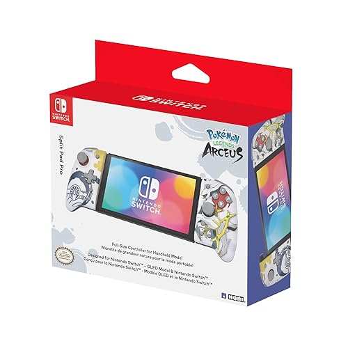 Vista 2 de HORI Nintendo Switch Split Pad Pro (Pokemon Legends Arceus) Ergonomic Controller for Handheld Mode - Officially Licensed By Nintendo & Pokemon