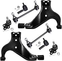Vista 444 de Detroit Axle - Kit de suspensión frontal de 8 piezas para Dodge Journey 2009-2015, 2 brazos de control inferiores, 2 rótulas, 2 varillas