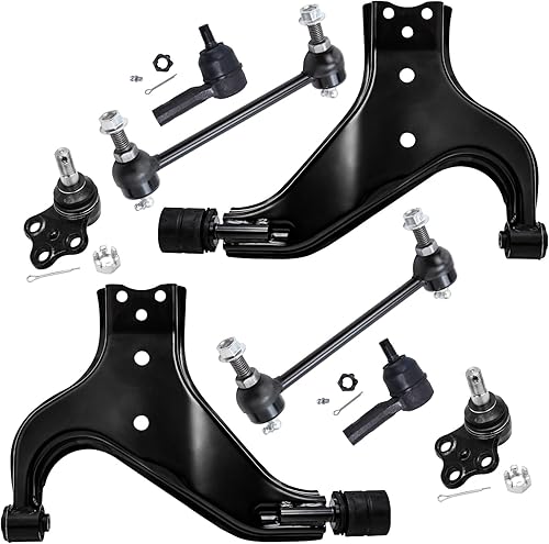 Miniatura 441 de Detroit Axle - Kit de brazos de control de extremo delantero RWD para Dodge Ram 03-06 2500 3500, 2 brazos de control superior con rótula 2 varillas