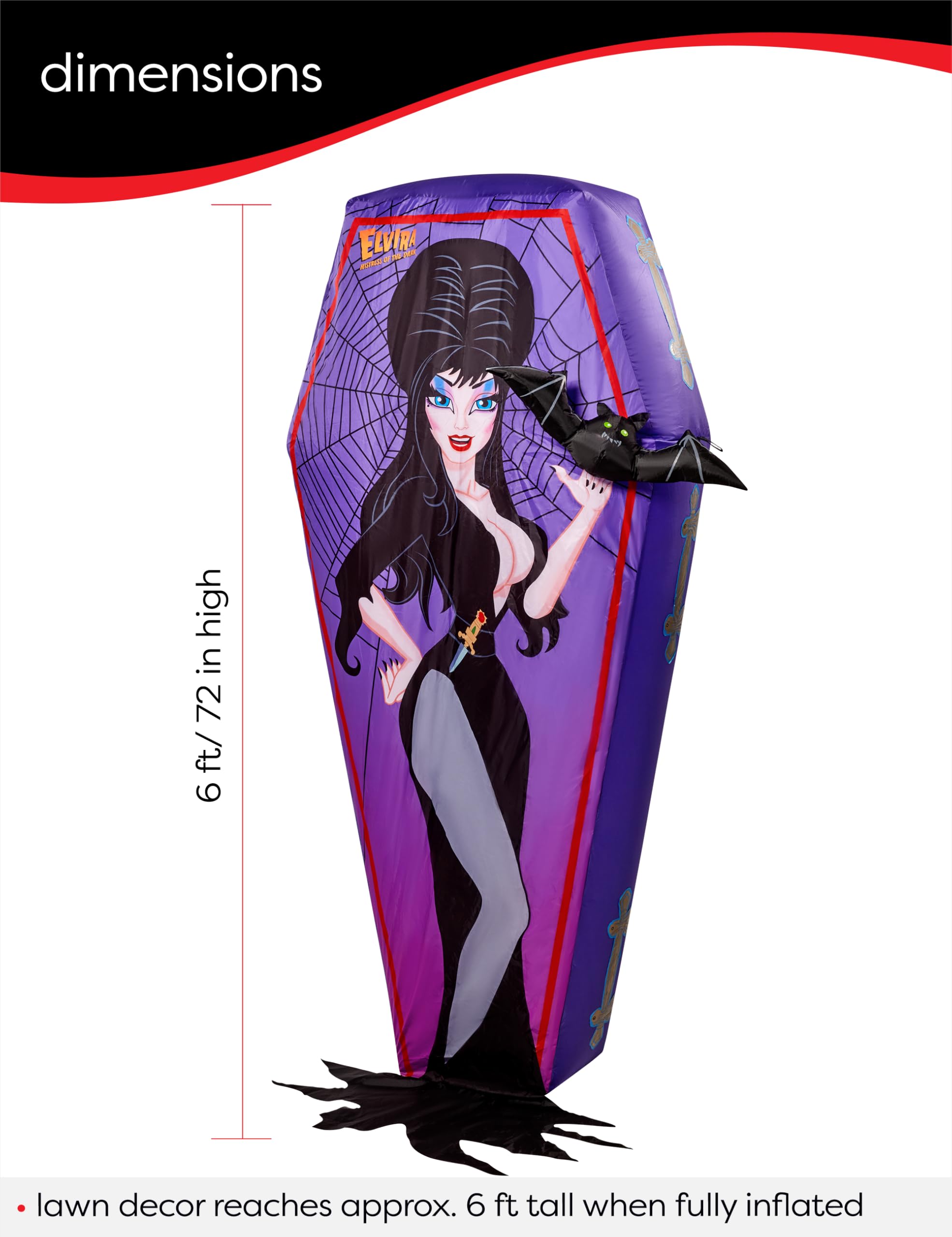 Amazon.com: Rubies Elvira: Elvira Inflatable Lawn Décor : Patio