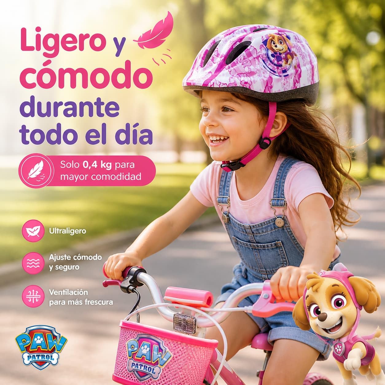TOIMSA 10896 Casco Skye, Niñas, Rosa, Talla única