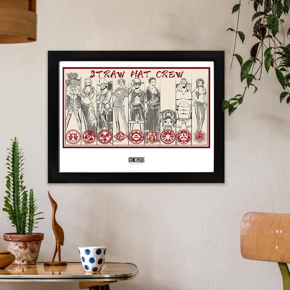 Amazon.com: ABYstyle One Piece Straw Hat Crew Framed Poster Print