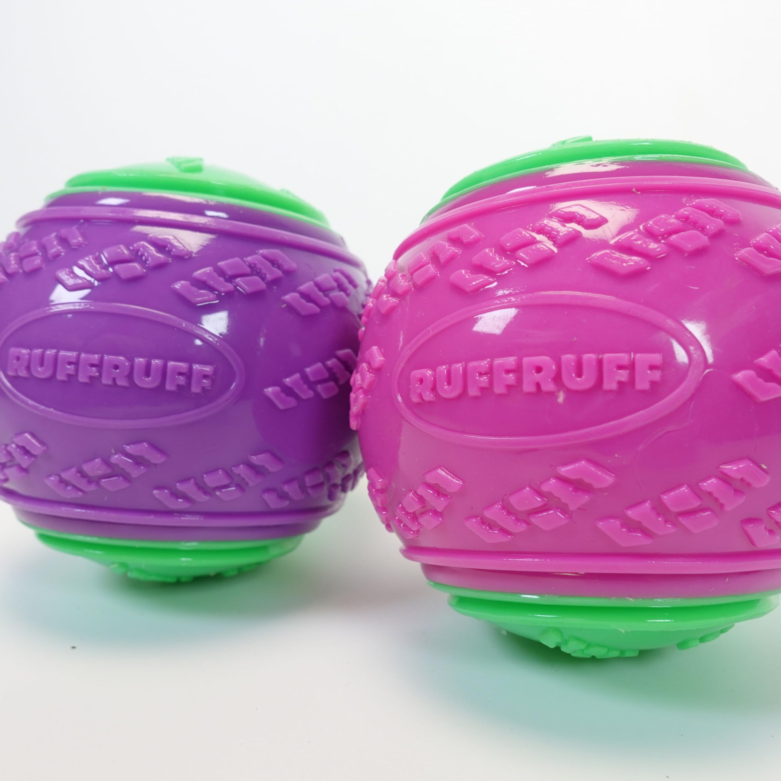 RUFFRUFF Pack of 2. Extra Large XL Squeaky Ball for Big Dogs 9cm Diameter, Mixed - Image 3