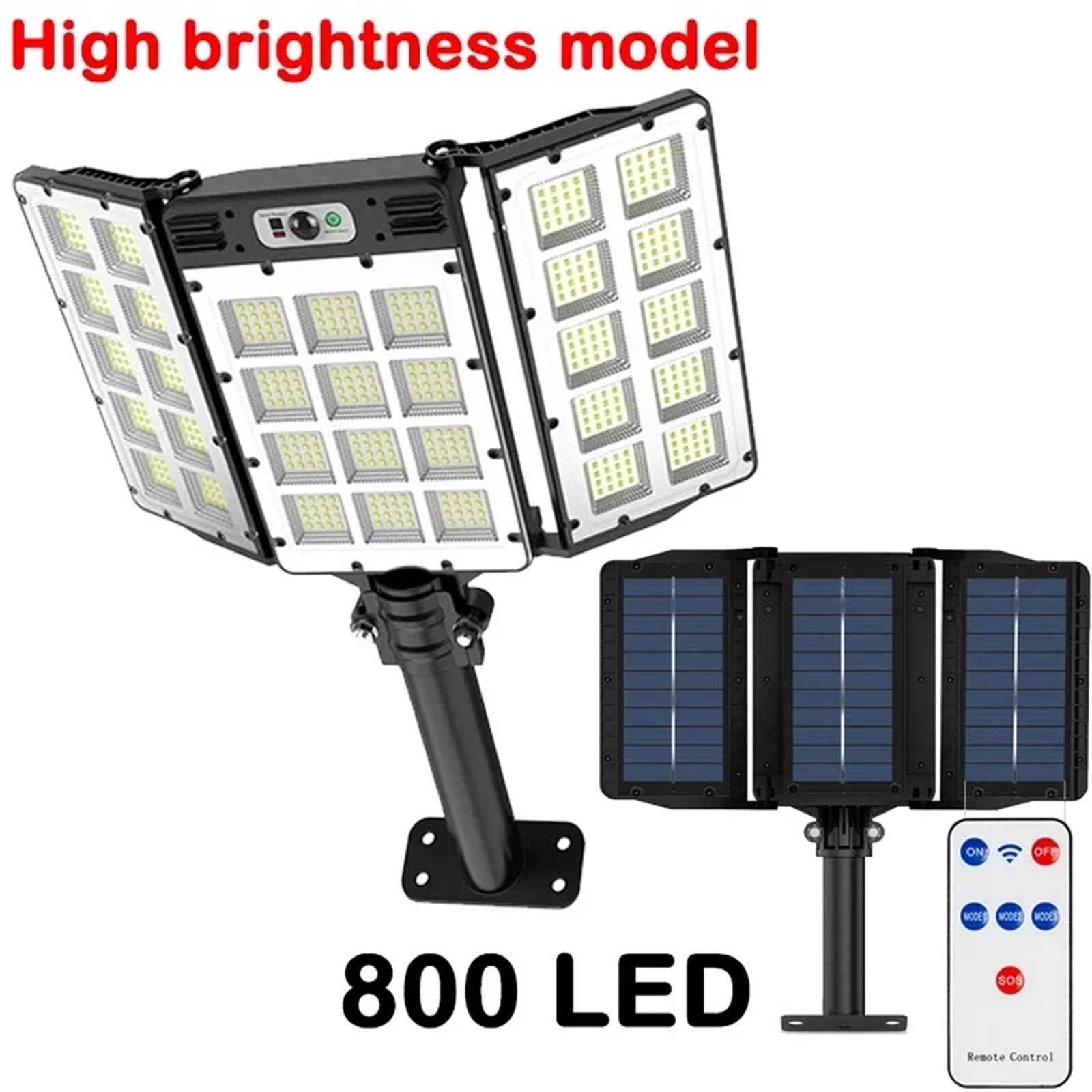 Powerful Outdoor Solar Lights Motion Sensor Waterproof Wall Lamp 800 LED Sunlight Lighting Garden with Gardening Street Lighting (Advanced 600 LED)