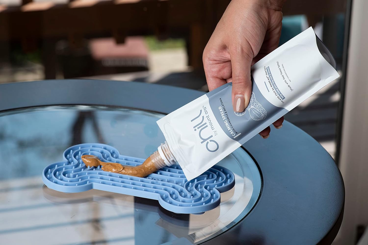 Calming Peanut Butter for Dogs Pack of 3 - Dog Peanut Butter with Chamomile, MCT Oil, Oat-Bran & Melatonin for Dogs, 8 Ounces