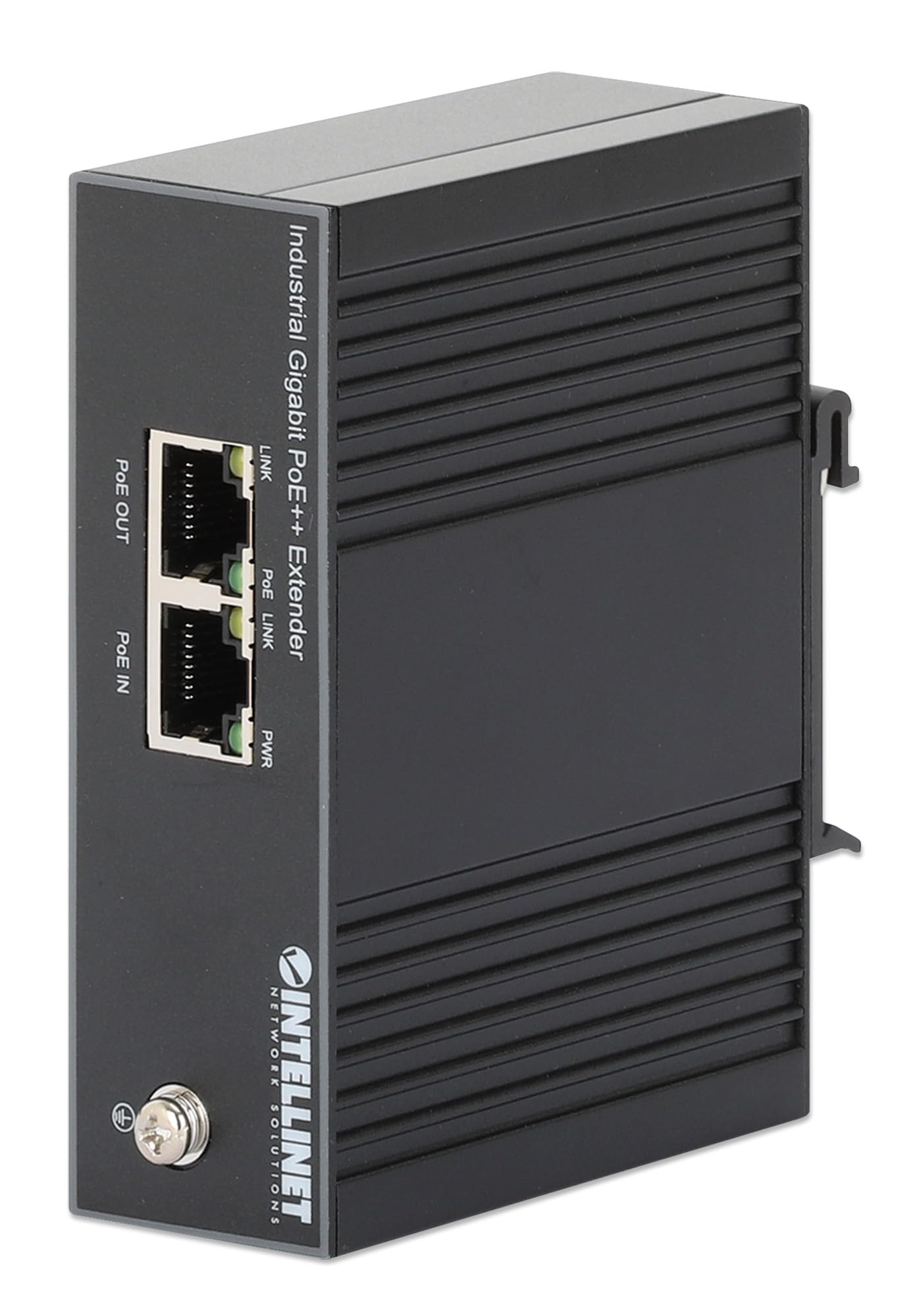 Intellinet Industrial Gigabit PoE++ Extender, 80W, DIN Rail, IP30