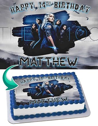 Cakecery The 100 Edible Cake Image Topper Personalized Birthday Cake Banner 1/4 Sheet