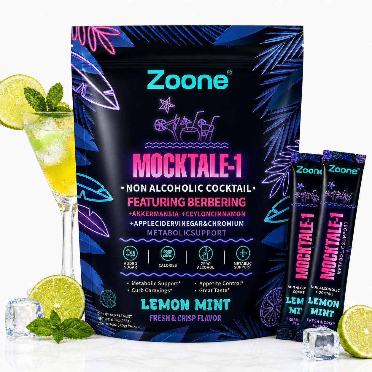 Amazon.com: Zoone Metabolic Support Drink Mix, Lemon Mint Flavor