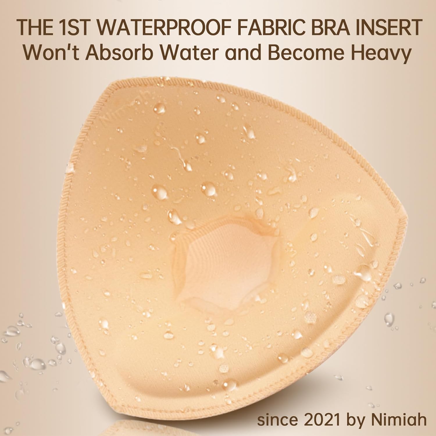 Nimiah Waterproof Bathing Suit Inserts - Swimsuit Push up Bra Pads 3 Pairs Removable Bikini Padding for Women - Image 2