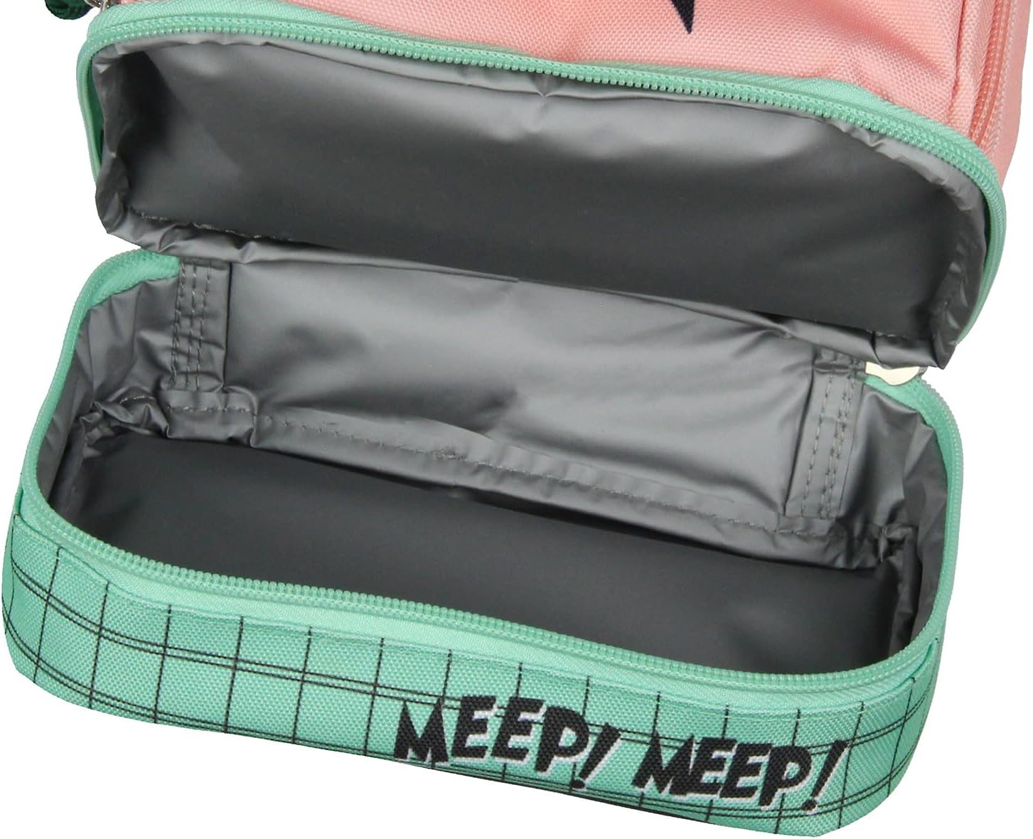 Bioworld The Muppets Lunch Box Beaker Crazy Hair 3D Plush Eyes and Nose Insulated Dual Compartment Lunch Bag Lunch Tote Hot and Cold Food 10"