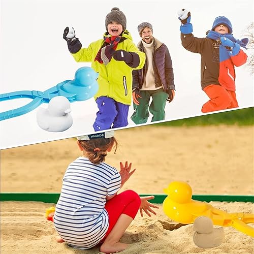 Miniatura 5 de Máquina para hacer bolas de nieve de pato, pato, herramienta para hacer bolas de nieve con asa, juguetes para hacer bolas de nieve para niños, lindo