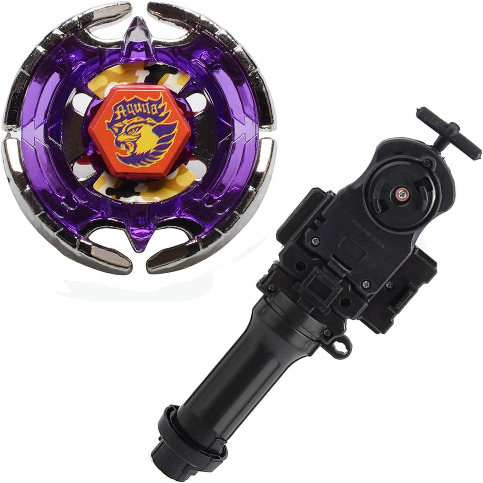 DWINBattle Top Metal Master Fusion Booster Gyro Spinning Top Starter Toy BB47 Earth Eagle Aquila 145WD with Fight String Power Launcher & Grip Toys (BB47)