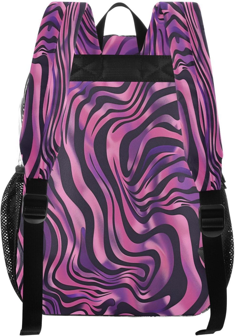 Zebra Print Clear Backpack Heavy Duty See Through Transparent PVC BookBag for Kids Boy Girl Adult School Work