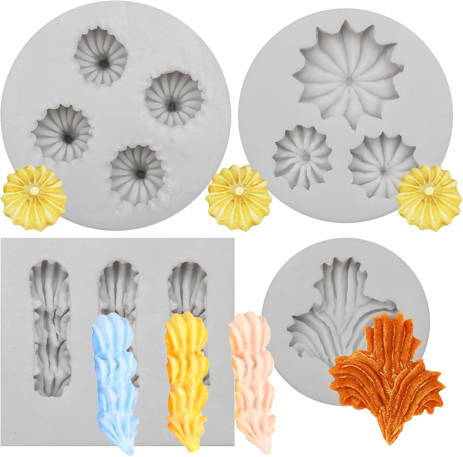 Ocean Fish Silicone Fondant Mold, Pink, 10 Cavity, 7.68 x 6.02 x 0.43 Inch, Cake Decorating