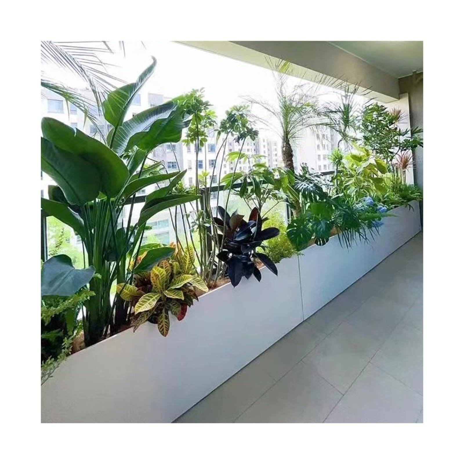 Uliczny plantator Zewnętrzna skrzynka na kwiaty Taras dachu Dziedziniec zewnątrz