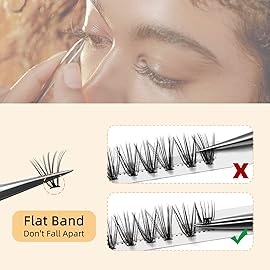 QUEWEL Cluster Lashes 240Pcs Individual Lashes 20D 0.07D Curl 14mm Knot-Free Lash Extensions Clusters Lashes Soft&Natural False Eyelashes Individual DIY Eyelash Extension at Home(20D 0.07D 14)