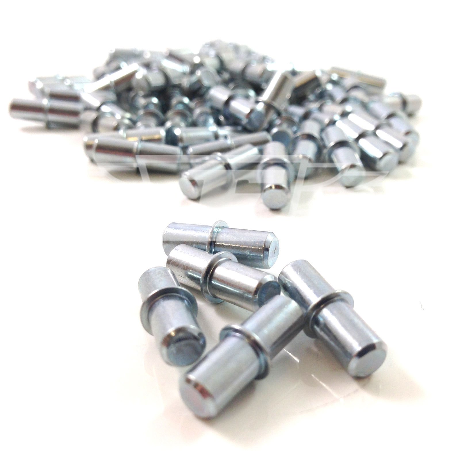 Falcon Workshop Supplies Ltd Nickel Ø5mm Shelf Support Stud Pegs, Kitchen Cabinets Steel Peg Plug Au8 (24)