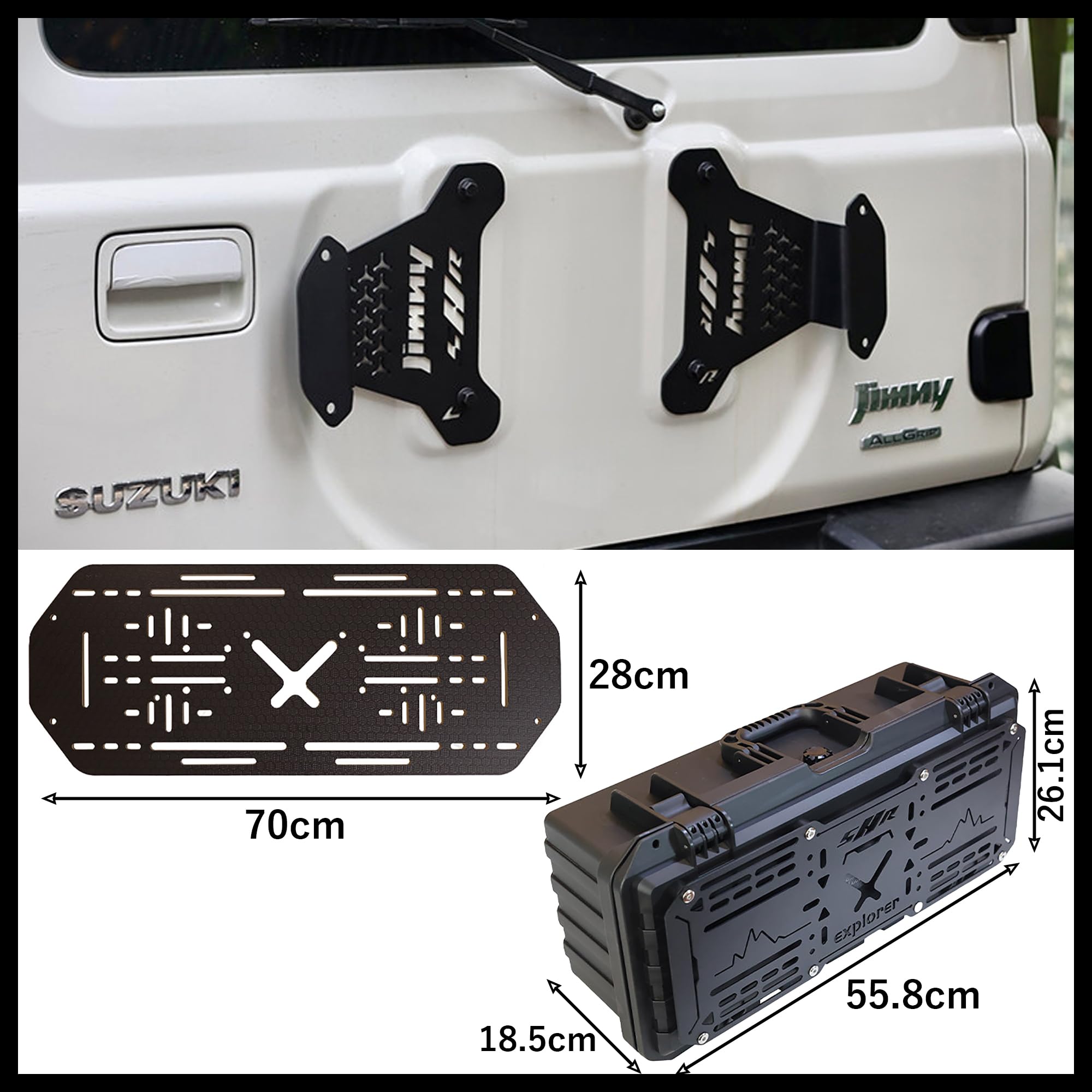 Amazon.co.jp: QIYAONUOタクティカル拡張パネル ジムニー JB64 シエラ