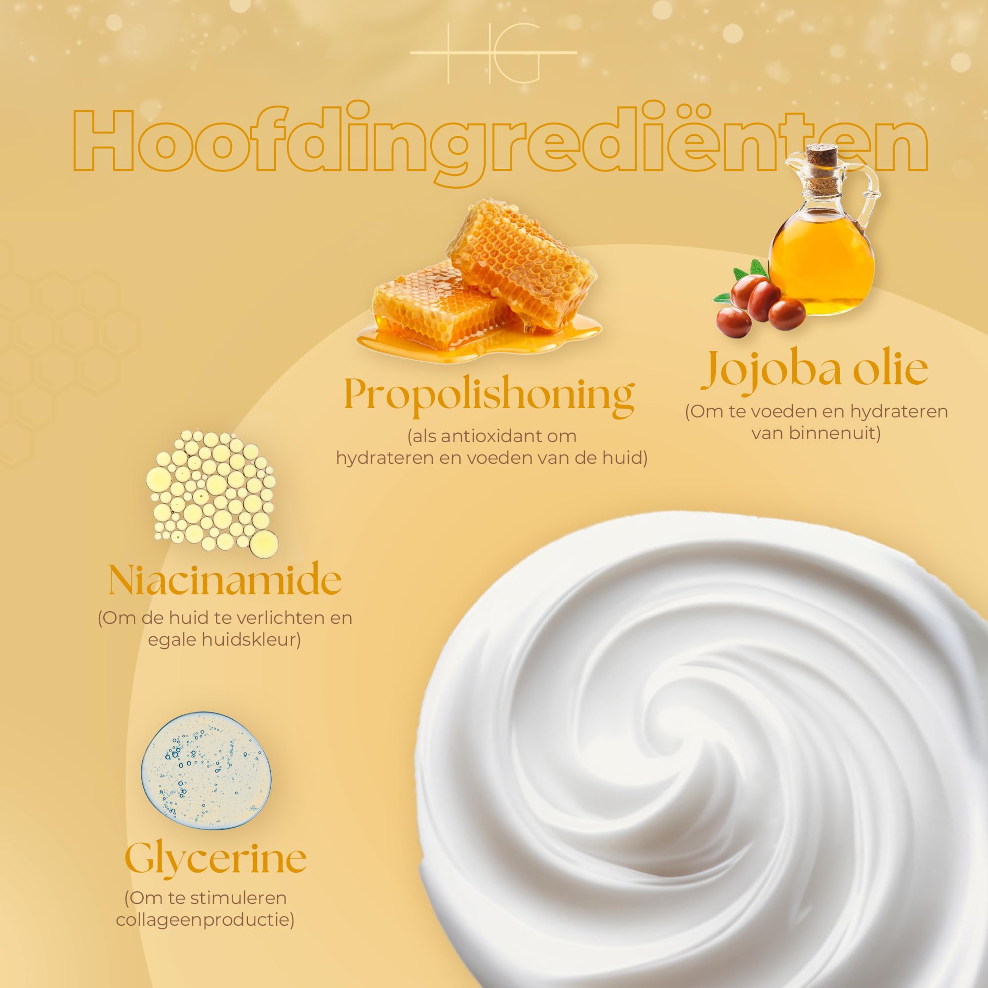 HoneyGlow ultra nawilżający ceramiczny krem do twarzy z miodem, wzmacnia barierę dla skóry i chroni przed światłem słonecznym, SPF15, sformułowany z niacynamidem, kwasem hialuronowym i