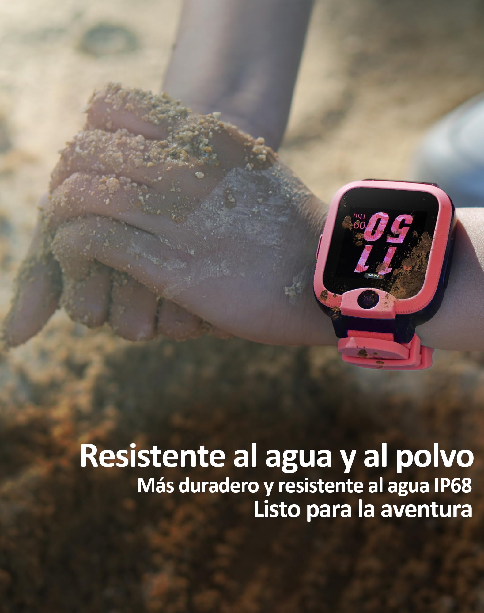 Easyfone Trakino KW2 Smartwatch 4G para Niños y Niñas, Reloj Inteligente GPS con Llamada Niños, App para Padres, Chat, Boton SOS, podómetro, IP68 Resistente al Agua