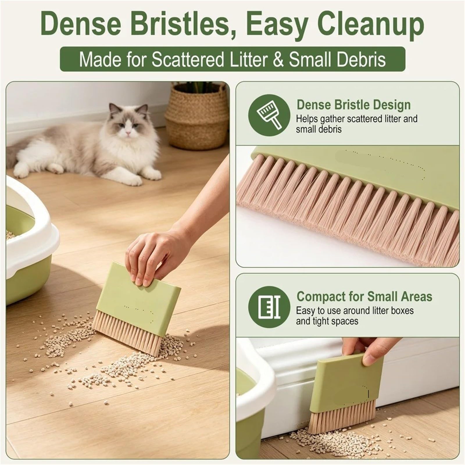 2-in-1-Katzenstreuschaufel-Set aus Metall