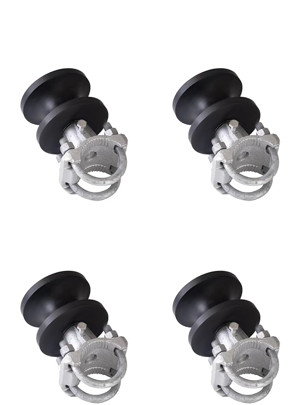 Nylon Cantilever Sliding Gate Rollers, Fits 3" Round Posts & 2-3/8"/2-1/2" Chain Link Frames, Pack of 4 by ANTONGTAICHEN - Used condition - US$263.33