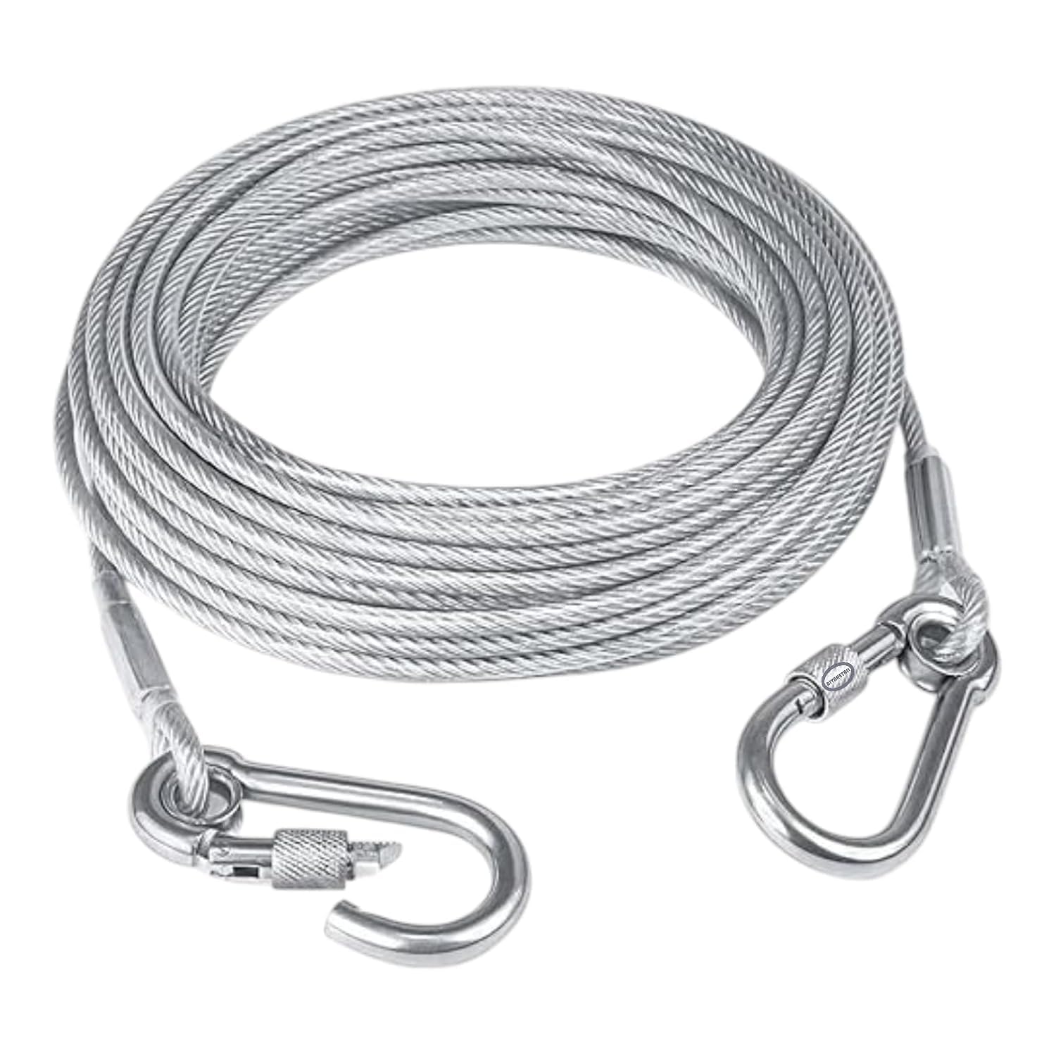 Heavy Duty Stainless Steel Clothes Drying Rope with Dual Lock Hooks - Rust Resistant Vinyl Coated Clothesline Wire for Balcony, Laundry, Camping, Travel & Pet Tie Out Use (5 Meter)-image-5