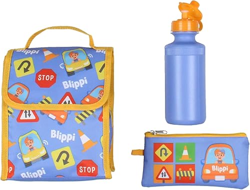 Miniatura 5 de AI ACCESSORY INNOVATIONS Blippi Backpack Safety First Kids School Travel Backpack Juego de 5 piezas con lonchera, bolsa con cordón, botella de agua