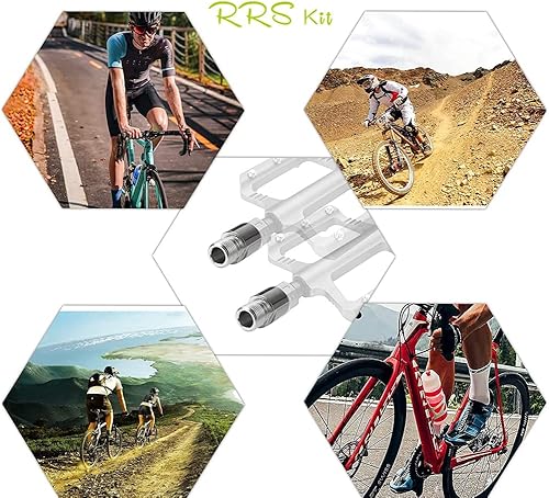 Miniatura 5 de HSayoli Pernos de extensión de pedal de bicicleta, espaciadores R66E, extensor de pedal, accesorios de manivela de 0.630in, 0.787in, para pedal de