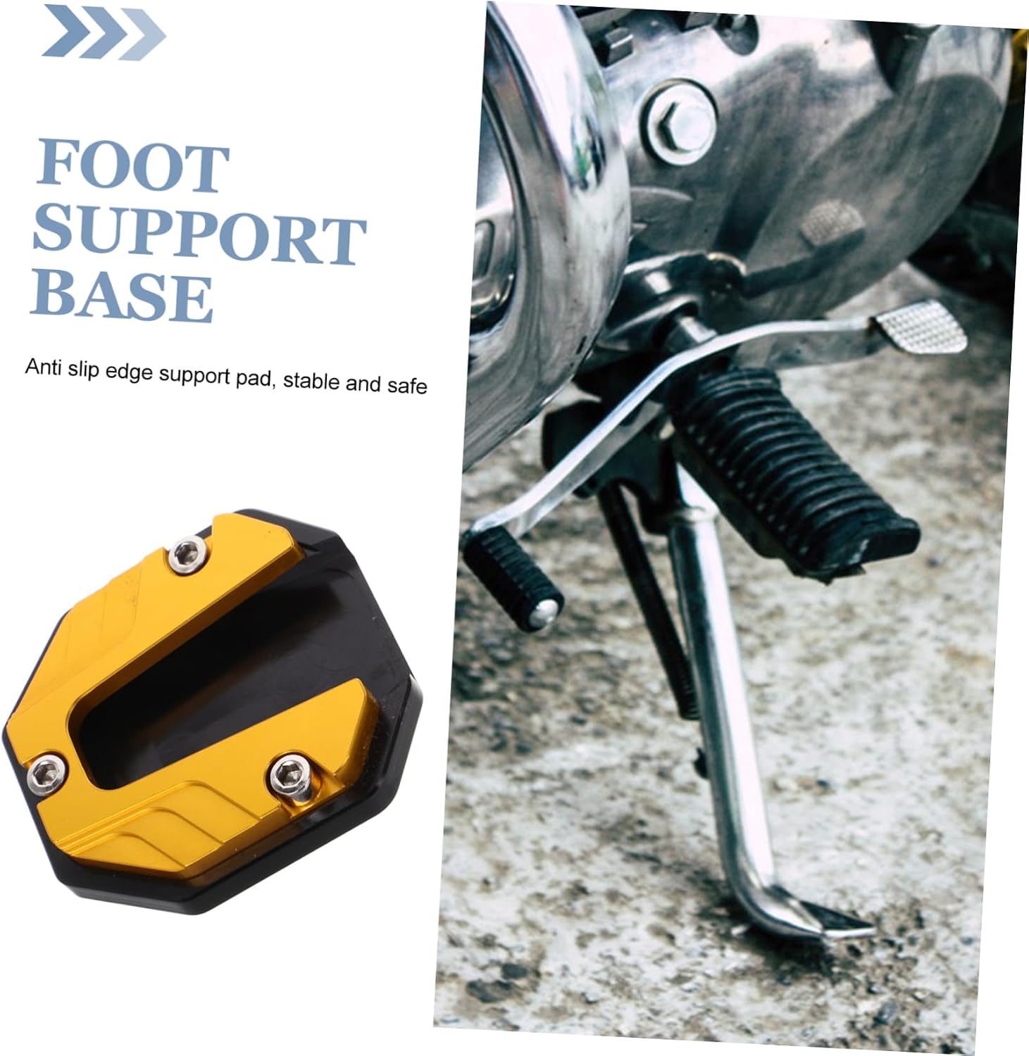 Motorcycle Kickstand Aluminum Alloy Support Plate Foot Side Stand Pad