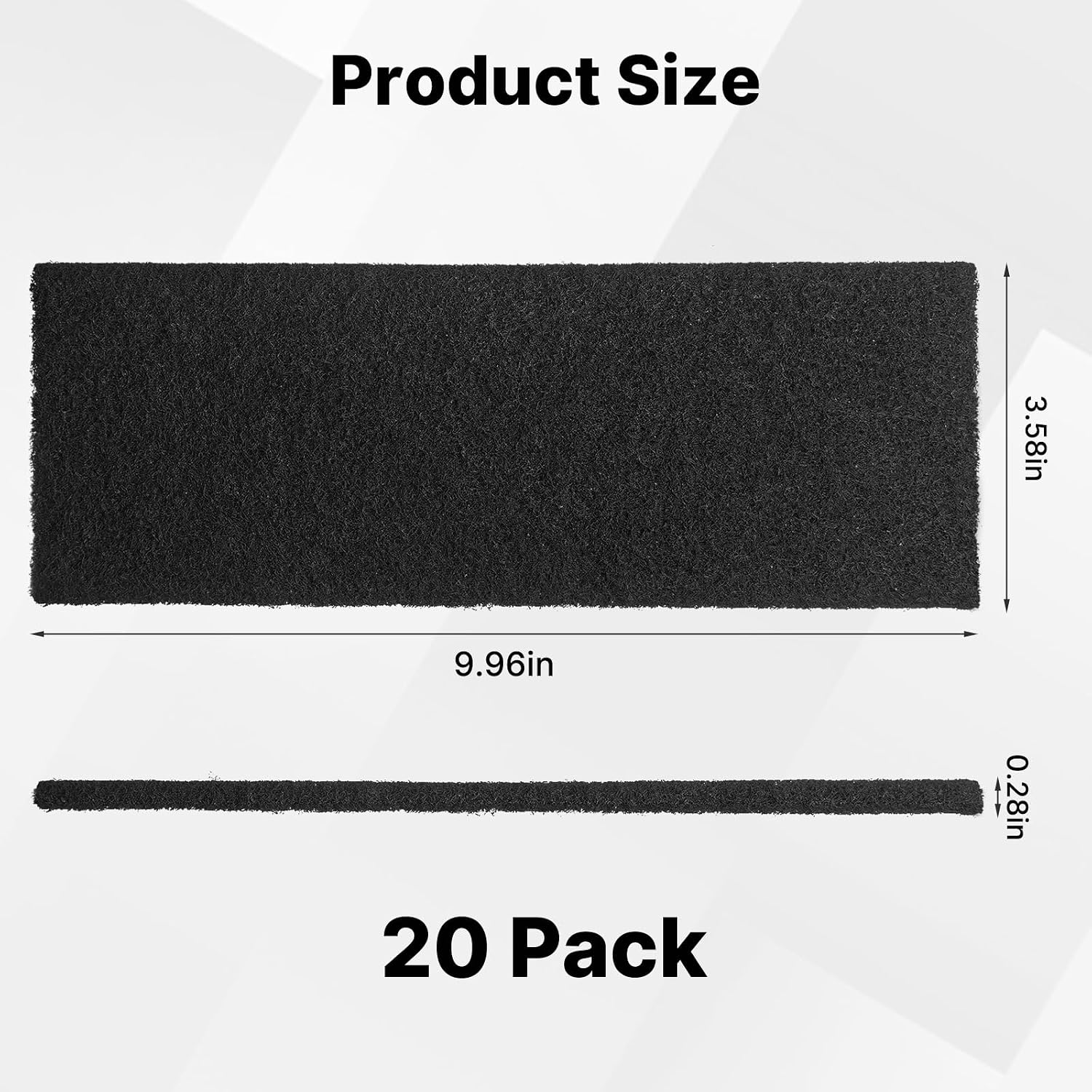 20 Pack 10cm Thick Activated Carbon Filters, Vacuum Sealed Odor Absorbing Replacement Filters Compatible with Litter Robot 3 Automatic Litter Box