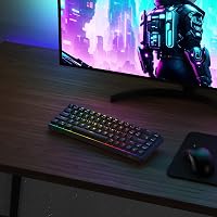 RK ROYAL KLUDGE G68 Mechanikus Gamer Billentyűzet - 65% Kompakt, RGB, Vezeték Nélküli/Bluetooth/USB, Hot-Swap, Piros Kapcsoló, Fekete 8