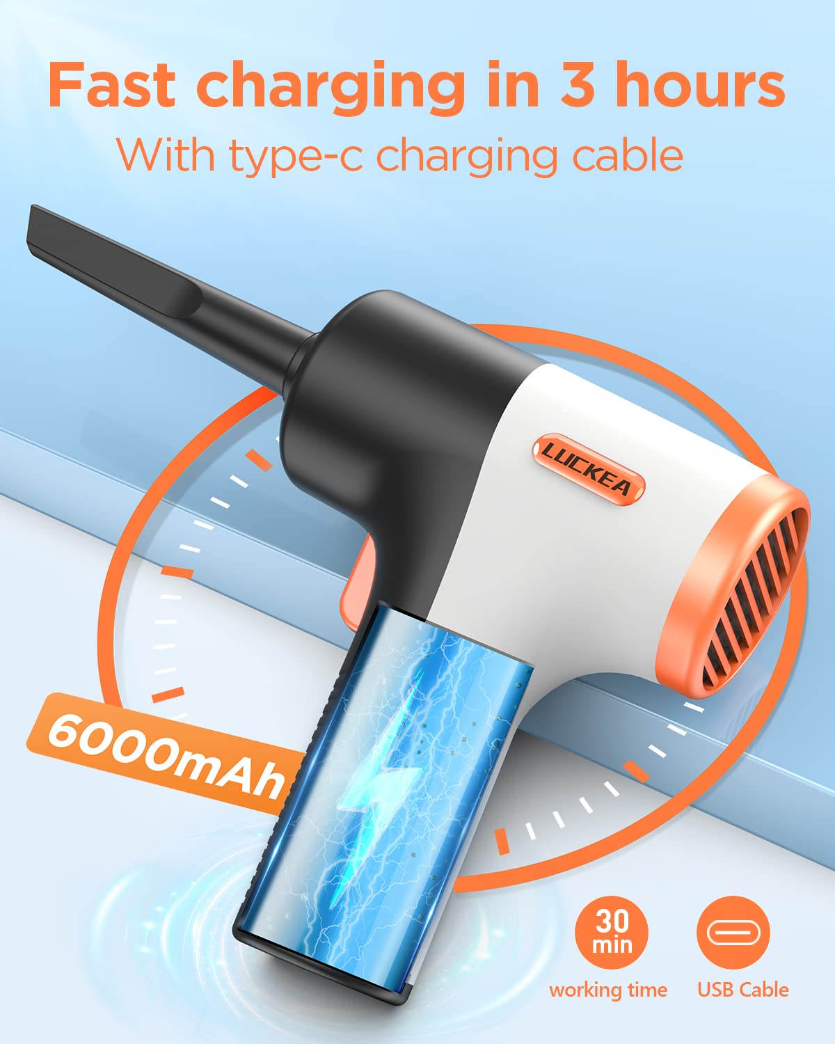 LUKCEA Elektrische Staubgebläse Druckluftspray
