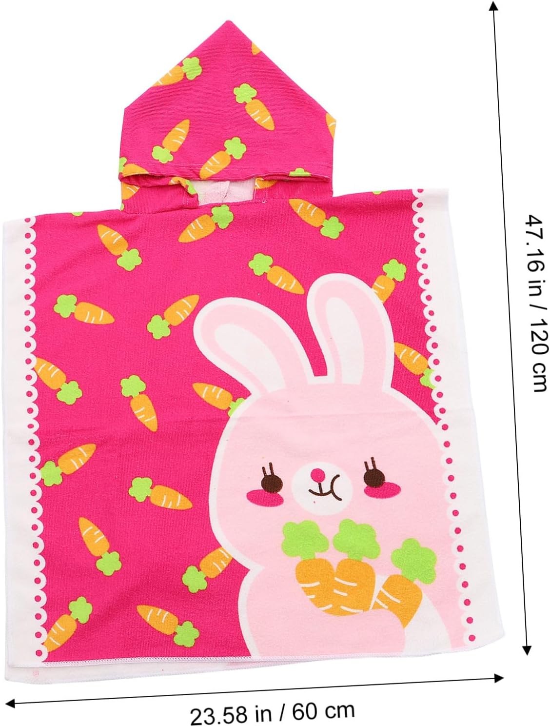 LABRIMP Hooded Beach Towel Cape for Bath Towel Cartoon Rabbit Design Soft Absorbent Suitable for Boys at Beach Or Bath