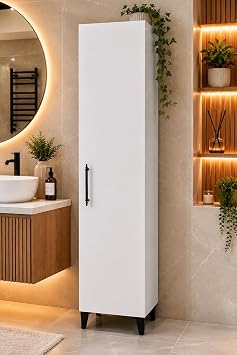 Tek Kapak 6 Raf Ayarlanabilir Raflı Çok Amaçlı Dolap & Elbise, Mutfak, Banyo Çok Amaçlı Dolap